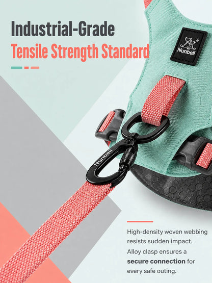 Adjustable Harness & Leash Set for Small/Medium Dogs, Cats,Lightweight Breathable Polyester, Reflective Trim, Durable Tear-Resistant Woven Webbing, Anti-Chafe Design for Daily Walks & Training.Suitable for Cats, Dogs, and All Pets!