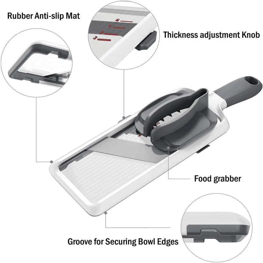 Multifunctional Vegetable Chopper, 1 Count Adjustable Stainless Steel Blade Vegetable Cutter, Fruit & Vegetable Slicer, Kitchen Utensil and Gadget, Vegetable Cutting Slicer, Kitchen Gadgets #GLOBAL PICKS