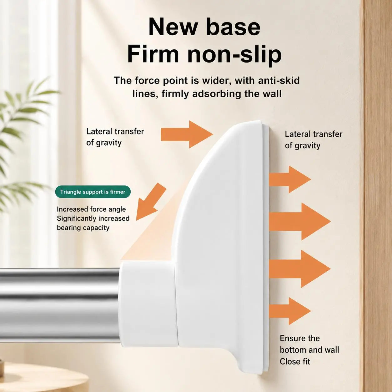 Adjustable No-Drill Wardrobe Rod, Telescopic Clothes Drying Rod, Available in Two Sizes, Rust-Proof Hanger, Suitable for Bathrooms, Shelves, and Wardrobes.