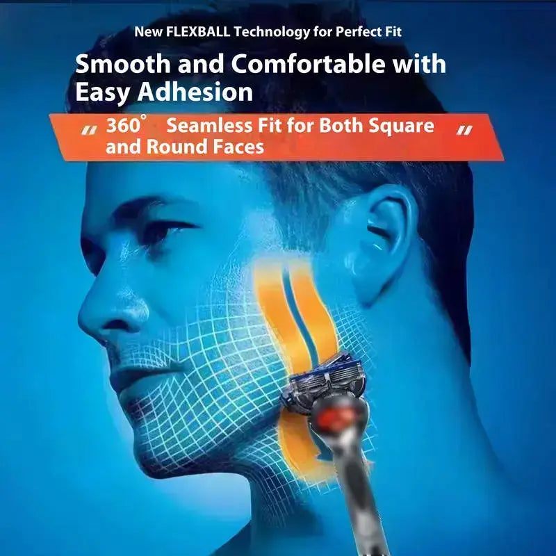 6-Layer Razor Kit for Men & Women, Includes 24/48 Sharp Replacement Blades & 1 Handle. Comfortable & Smooth for Daily Shaving, Ideal for Head Shaving and Bikini Trimming.