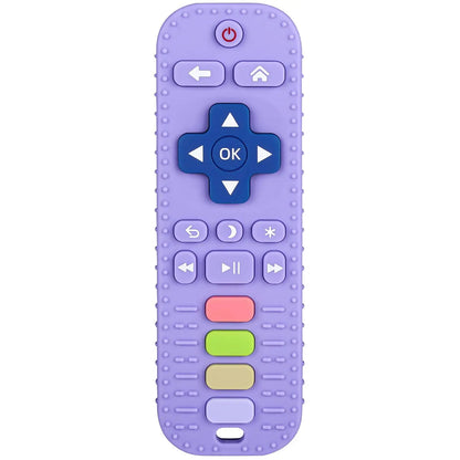 Silicone Remote Control Teether for Babies 3+ Months - Bpa-Free Soft Chew Toy, Montessori Sensory Toy for Teething Relief, Baby Daily Essential