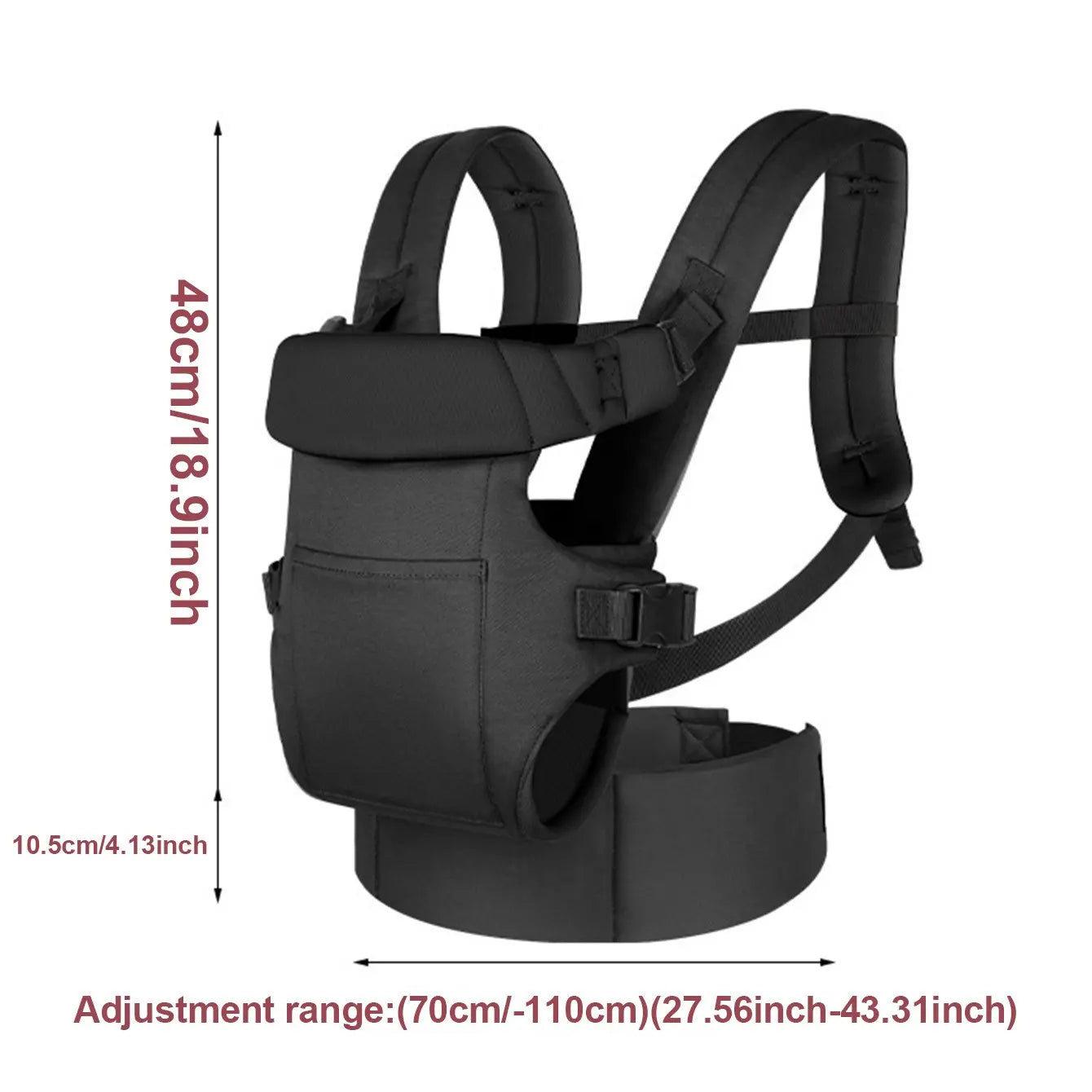 Multifunctional Baby Carrier Front and Back Use, Adjustable Kangaroo Style Backpack for Infants, Hands-Free Baby Sling for Travel, Newborn Sling Carriers