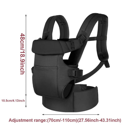 Multifunctional Baby Carrier Front and Back Use, Adjustable Kangaroo Style Backpack for Infants, Hands-Free Baby Sling for Travel, Newborn Sling Carriers