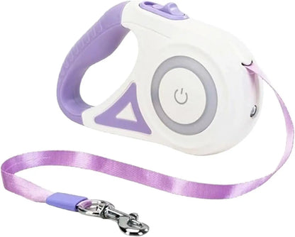 Pawzseekled Retractable Dog Leash - Easy Extension, Built-In Lighting for Enhanced Night Safety and Improved Visibility