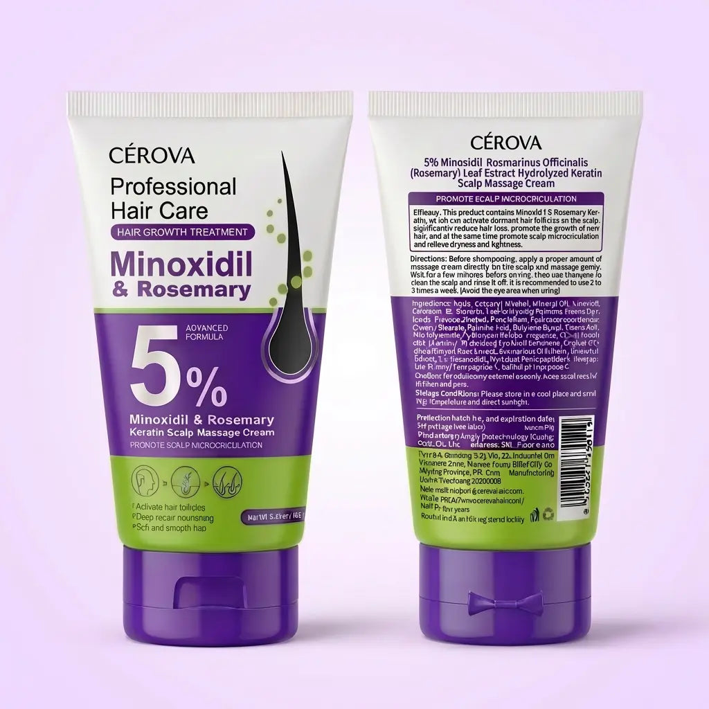 New Release CEROVA 5% Minoxidil &Rosemary Hair Growth Foam for Men & Women anti Hair Loss Treatment with Keto & Ginger Root Extract Gel