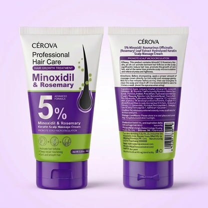 New Release CEROVA 5% Minoxidil &Rosemary Hair Growth Foam for Men & Women anti Hair Loss Treatment with Keto & Ginger Root Extract Gel