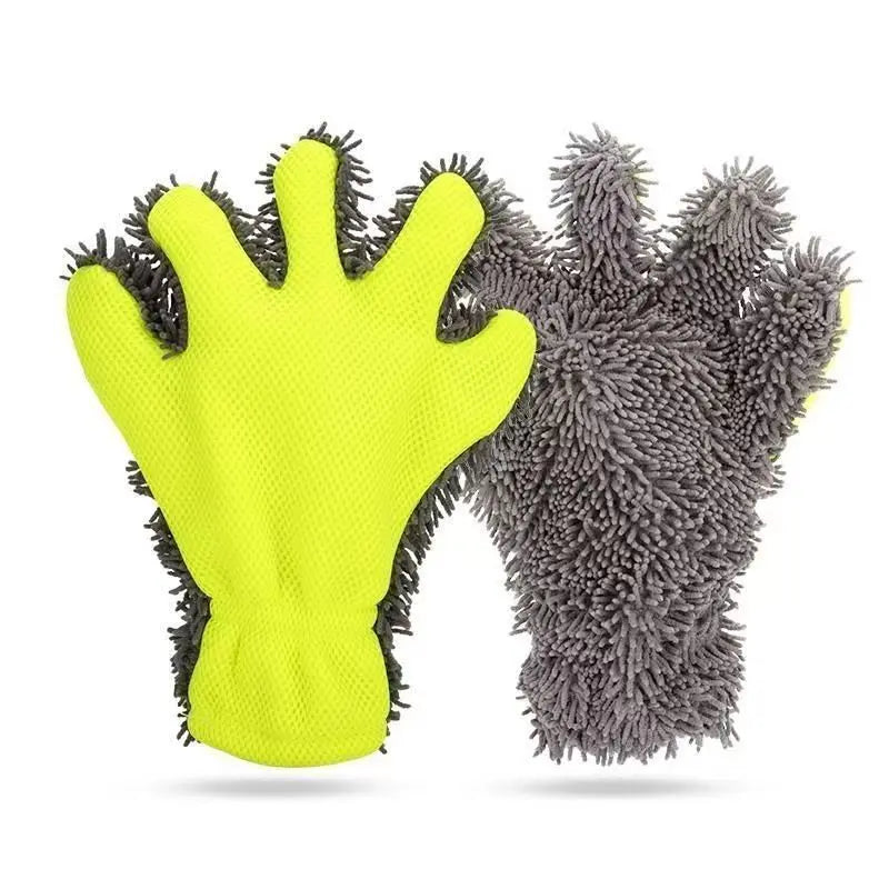 【Summer Survivals】Joytutus Premium Microfiber 5-Finger Car Wash Mitt - Scratch-Free Chenille, Ultra-Soft, Thick Inner Coating, Swirl-Free Finish for Vehicle Detailing, Car Cleaning Supplies Car Washing Sponges Mitts Car Accessories Dearlsforyoudays