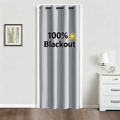 Blackout Door Curtains for Doorway Privacy, Grommet Closet Curtains for Bedroom Closet Door, Thermal Insulated Temporary Doorway Cover Room Divider Drapes (1 Panel, Dark Grey, 39 X 78 Inch) : Home & Kitchen