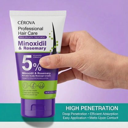 New Release CEROVA 5% Minoxidil &Rosemary Hair Growth Foam for Men & Women anti Hair Loss Treatment with Keto & Ginger Root Extract Gel