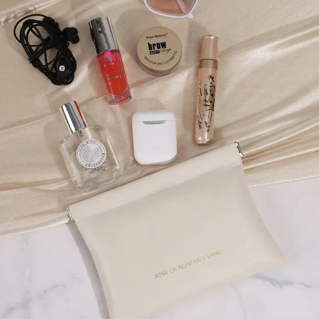 Data Cable Organizer Bag, Lipstick Cosmetics Sorting Pouch, Glasses Case, Auto-Close Portable Charger Storage Bag, Zipper Organizer, PU Storage Bag