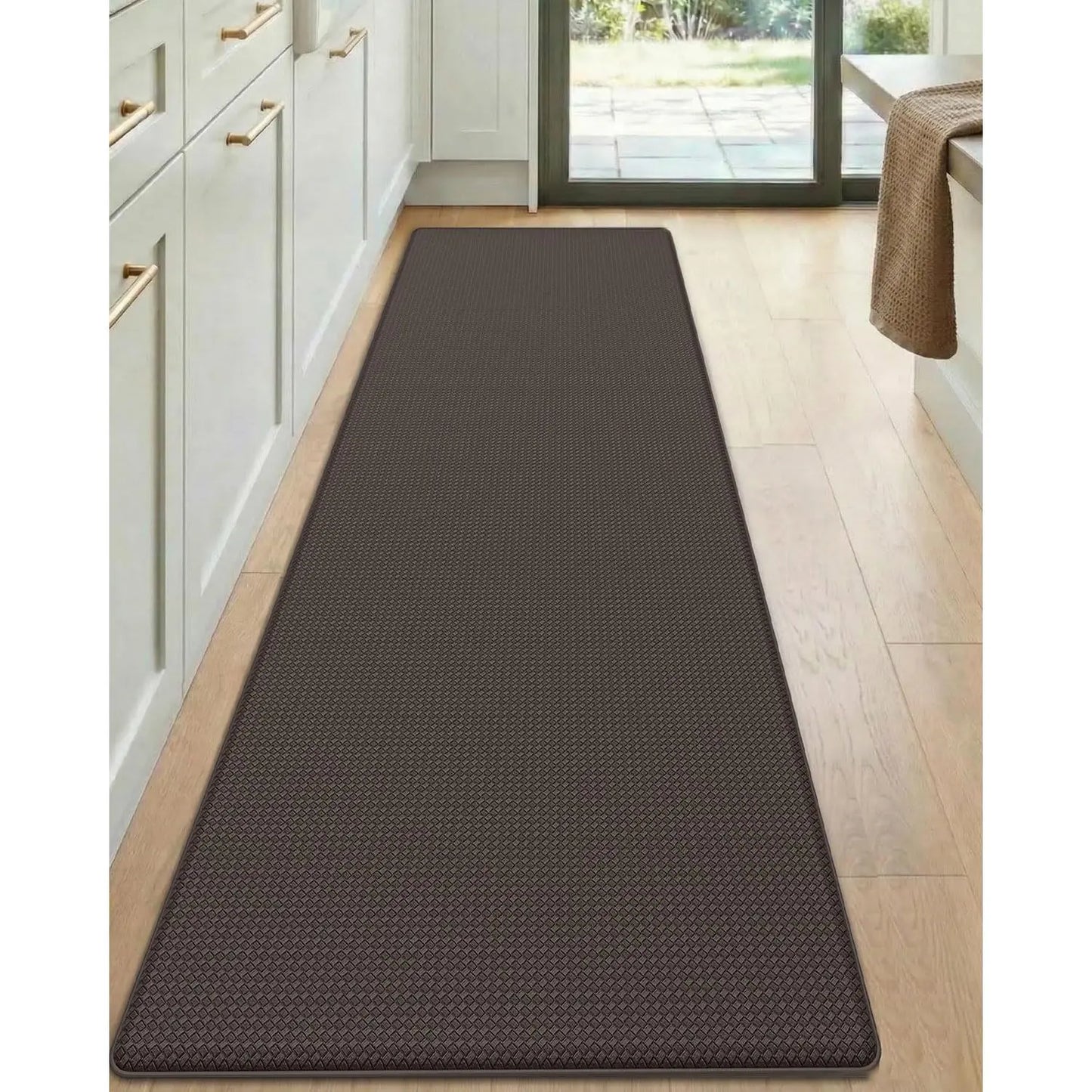 DEXI Kitchen Floor Mats Cushioned anti Fatigue,17X59, Standing Runner Rug Waterproof, Comfort Memory Foam Padded for Front Sink Laundry Soft Thick Rugs Soft Washable Rugs Stain Resistant Rug
