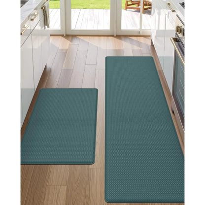DEXI Kitchen Floor Mats Cushioned anti Fatigue,17X59, Standing Runner Rug Waterproof, Comfort Memory Foam Padded for Front Sink Laundry Soft Thick Rugs Soft Washable Rugs Stain Resistant Rug