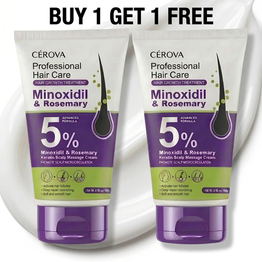 New Release CEROVA 5% Minoxidil &Rosemary Hair Growth Foam for Men & Women anti Hair Loss Treatment with Keto & Ginger Root Extract Gel